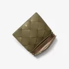 Bolso bandolera mediano Jet Set de piel tejida Bolso bandolera mediano Jet Set de piel tejida