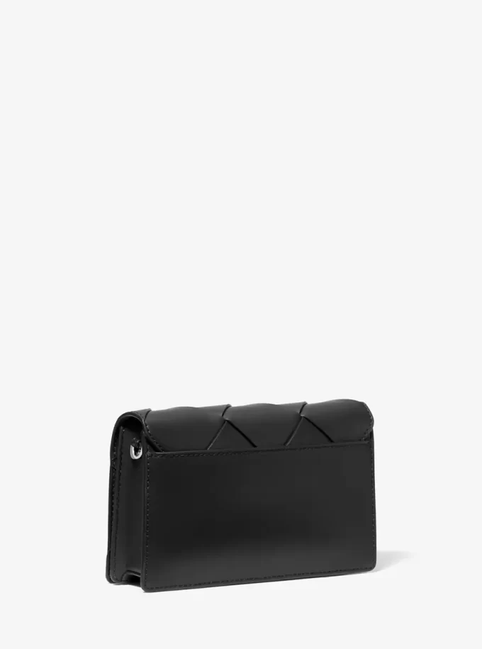 Bolso bandolera mediano Jet Set de piel tejida Bolso bandolera mediano Jet Set de piel tejida