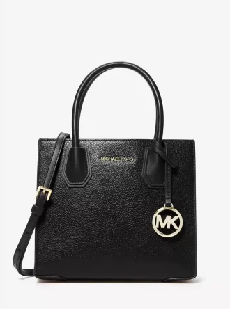 Bolso bandolera mediano Mercer de piel granulada