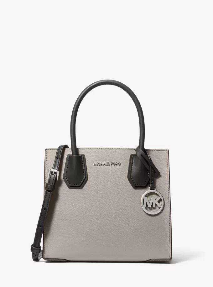 Bolso bandolera mediano Mercer de piel granulada