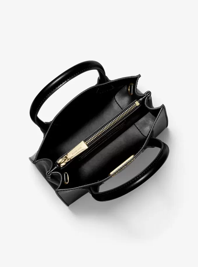 Bolso bandolera mediano Mercer de piel granulada