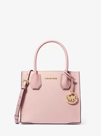 Bolso bandolera mediano Mercer de piel granulada en dos tonos
