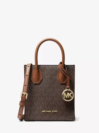 Bolso bandolera Mercer extrapequeño de piel y logotipo