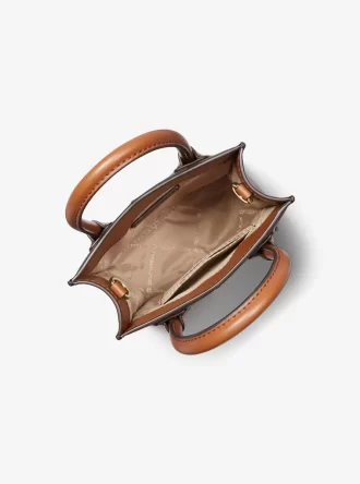 Bolso bandolera Mercer extrapequeño de piel y logotipo