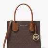 Bolso bandolera Mercer mediano con logo y acordeón de piel