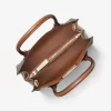 Bolso bandolera Mercer mediano con logo y acordeón de piel