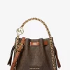 Bolso bandolera Mina pequeño con cadena y logotipo de la firma