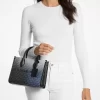 Bolso bandolera Mirella pequeño con logo sombreado y distintivo