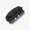 Bolso bandolera para cámara mediano con rayas y logotipo de la firma Cooper
