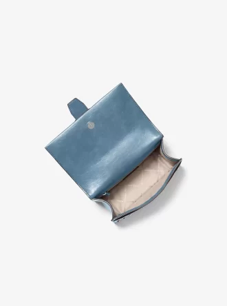 Bolso bandolera pequeño Greenwich con tachuelas y efecto desgastado