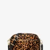 Bolso bandolera pequeño Jet Set con estampado de leopardo y piel de becerro. Bolso bandolera pequeño Jet Set con estampado de leopardo y piel de becerro.