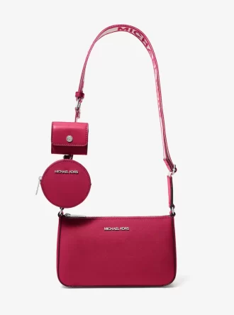 Bolso bandolera pequeño Jet Set de piel saffiano con estuche para Apple AirPods Pro®