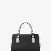 Bolso bandolera pequeño Marilyn de piel saffiano con bloques de color Bolso bandolera pequeño Marilyn de piel saffiano con bloques de color