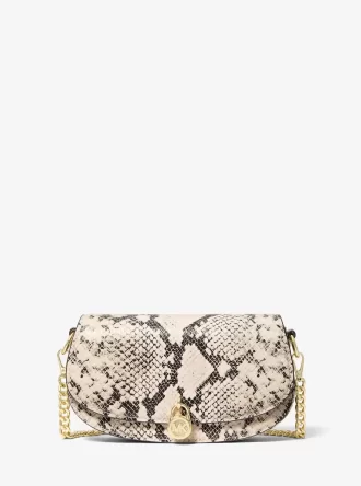 Bolso bandolera pequeño Mila con relieve de serpiente