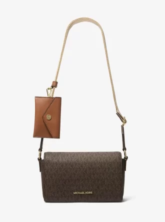 Bolso bandolera pequeño Vincent con logo de la firma y tarjetero
