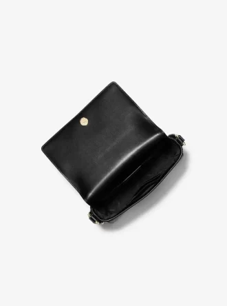 Bolso bandolera pequeño Vincent de piel saffiano con tarjetero y logotipo exclusivo