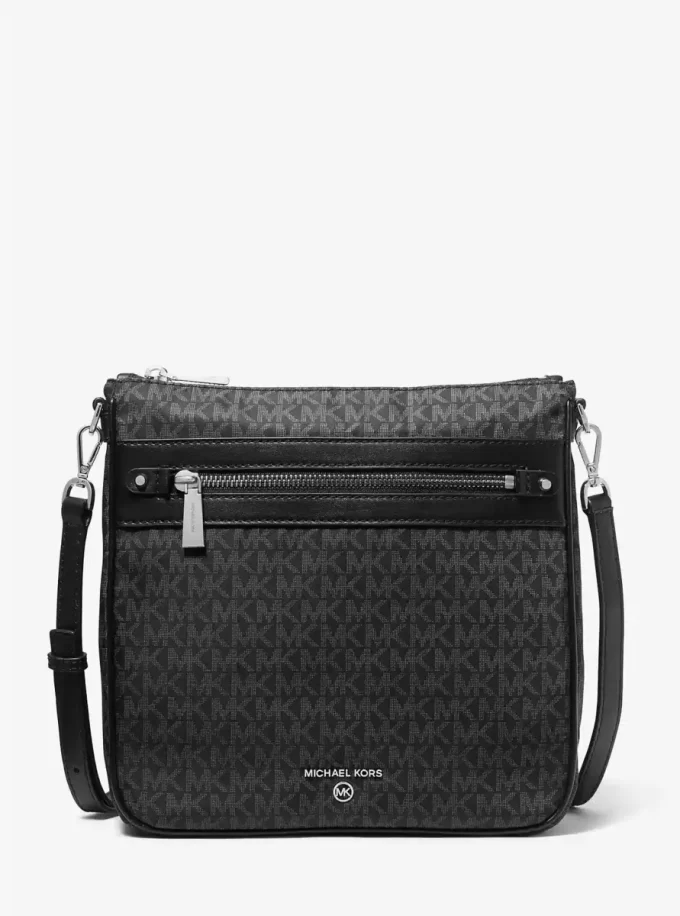 Bolso bandolera tejido con estampado de logotipo grande Jet Set Bolso bandolera tejido con estampado de logotipo grande Jet Set
