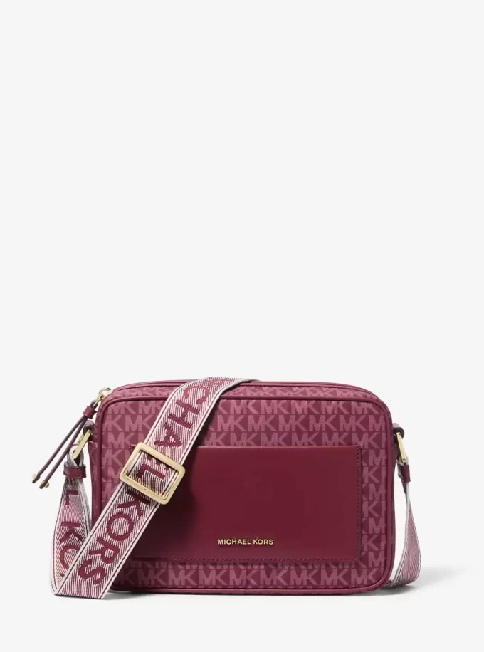 Bolso bandolera tejido con estampado del logotipo de Jet Set Bolso bandolera tejido con estampado del logotipo de Jet Set