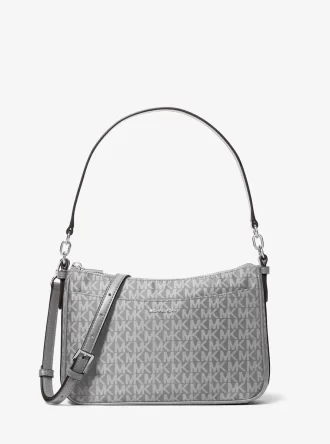 Bolso bandolera tejido Jet Set Medium Signature con estampado del logotipo Bolso bandolera tejido Jet Set Medium Signature con estampado del logotipo