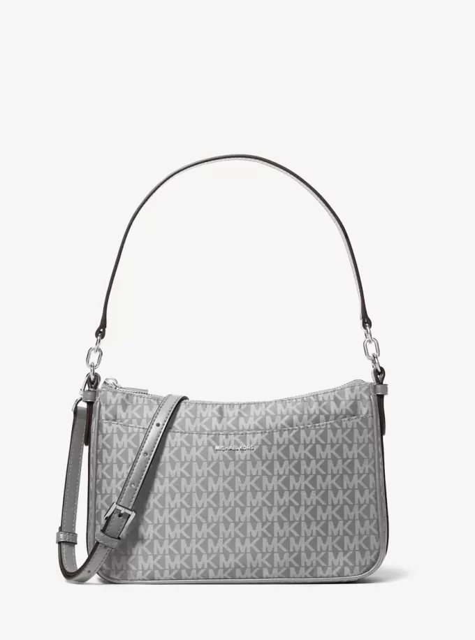 Bolso bandolera tejido Jet Set Medium Signature con estampado del logotipo Bolso bandolera tejido Jet Set Medium Signature con estampado del logotipo