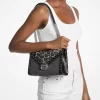 Bolso bandolera Whitney mediano con logo característico y estampado de leopardo en piel de becerro Bolso bandolera Whitney mediano con logo característico y estampado de leopardo en piel de becerro