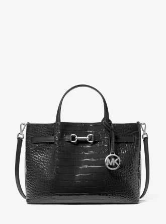Bolso Carson mediano con relieve de cocodrilo