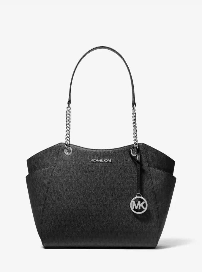 Bolso de hombro grande con logotipo de Jet Set Bolso de hombro grande con logotipo de Jet Set