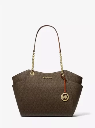 Bolso de hombro grande con logotipo de Jet Set Bolso de hombro grande con logotipo de Jet Set
