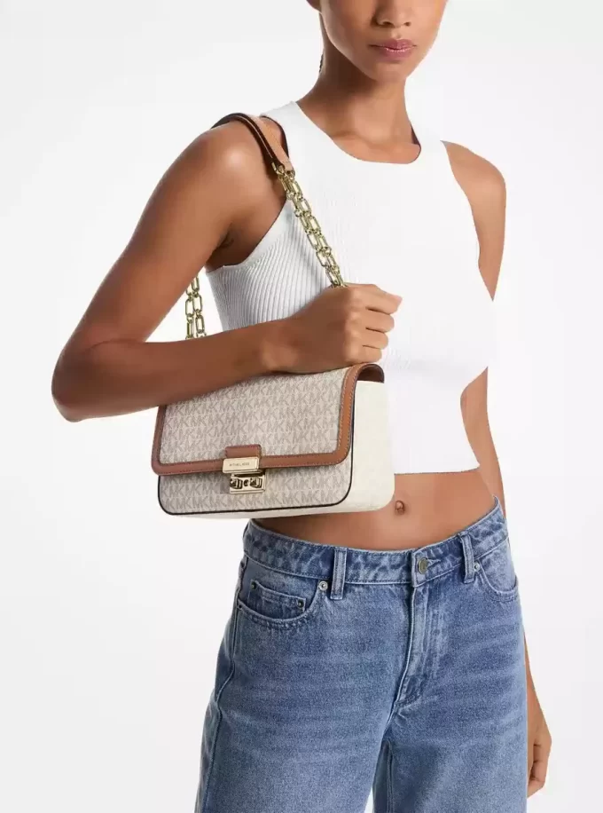 Bolso de hombro grande con logotipo de la firma Tribeca