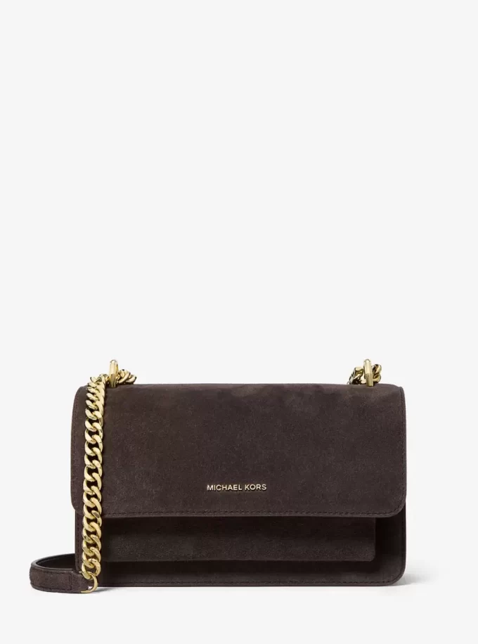 Bolso de hombro grande de ante Claire