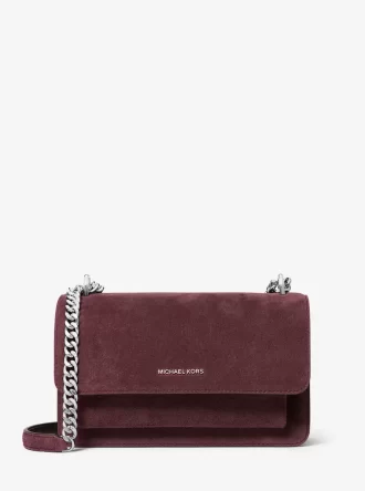 Bolso de hombro grande de ante Claire