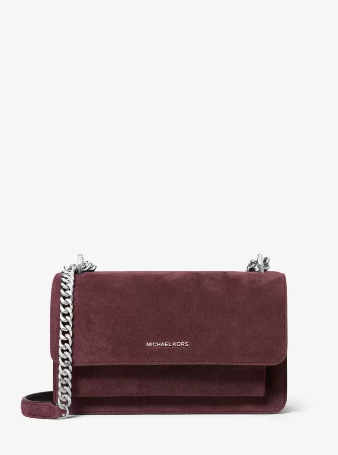 Bolso de hombro grande de ante Claire