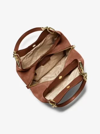 Bolso de hombro grande de ante Lillie