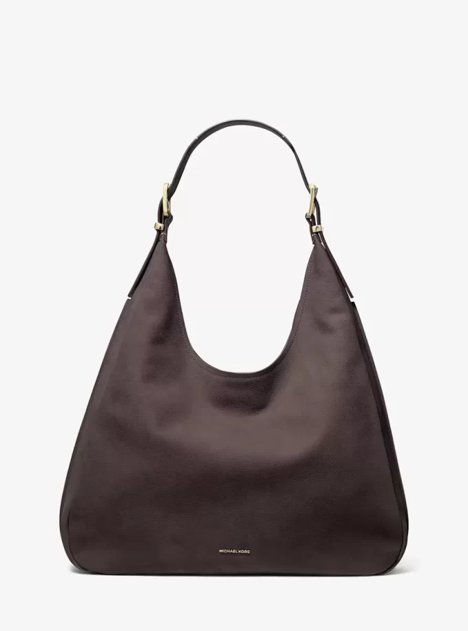 Bolso de hombro grande de nobuk Nolita
