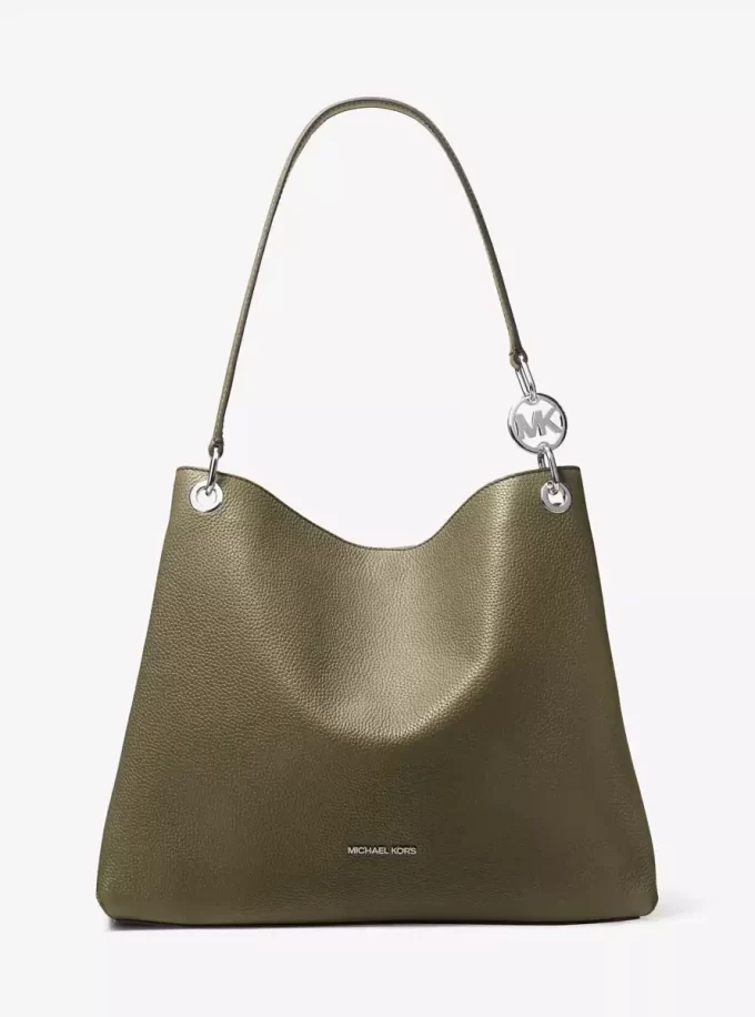 Bolso de hombro grande de piel granulada Christina Bolso de hombro grande de piel granulada Christina