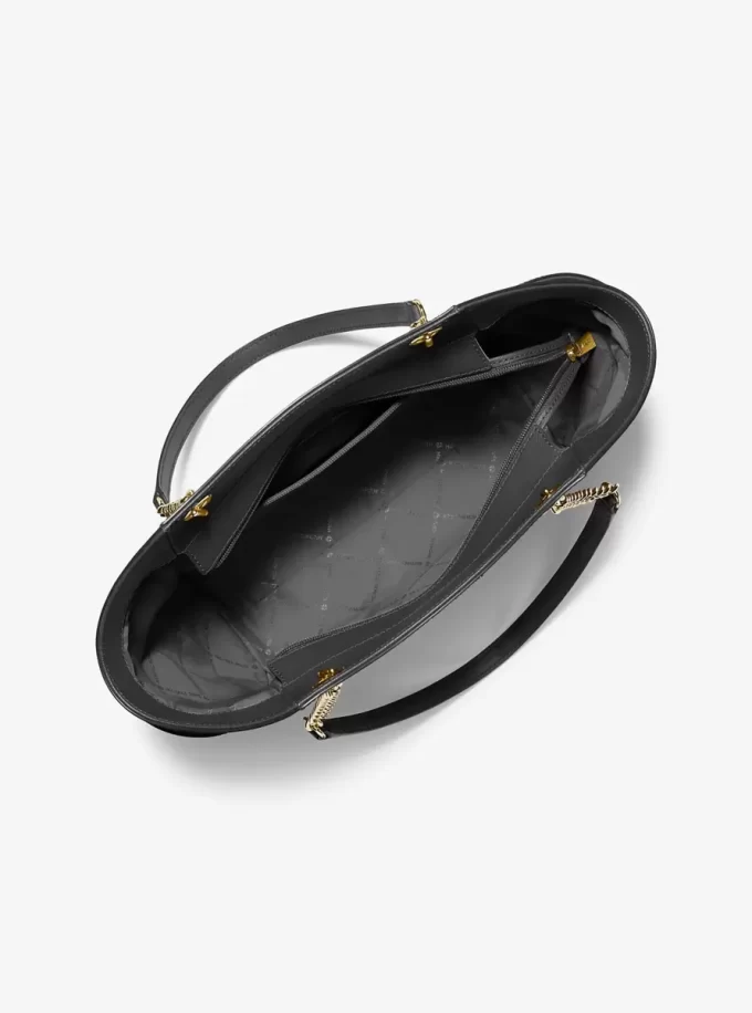 Bolso de hombro grande Jet Set de piel saffiano