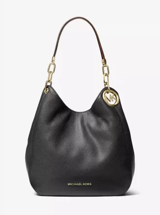 Bolso de hombro grande Lillie de piel granulada