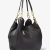 Bolso de hombro grande Lillie de piel granulada