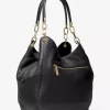 Bolso de hombro grande Lillie de piel granulada