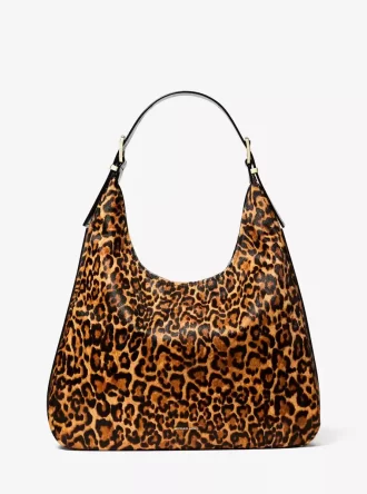 Bolso de hombro grande Nolita de pelo de becerro con estampado de leopardo Bolso de hombro grande Nolita de pelo de becerro con estampado de leopardo