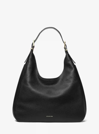Bolso de hombro grande tipo hobo de piel granulada de Nolita