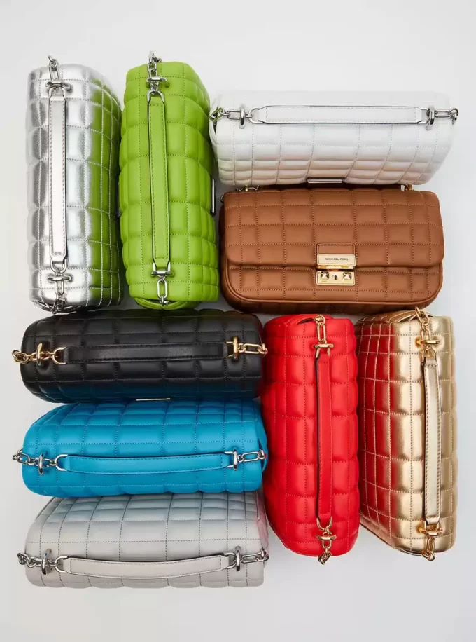 Bolso bandolera grande de piel acolchada Tribeca Bolso bandolera grande de piel acolchada Tribeca