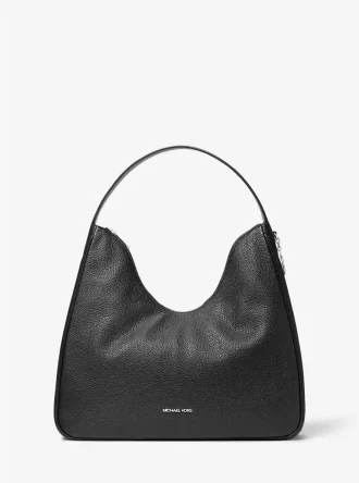 Bolso de hombro hobo mediano de piel granulada Nayla