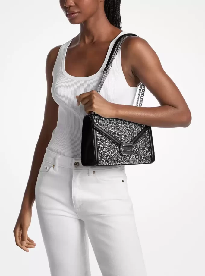 Bolso de hombro mediano adornado Whitney Bolso de hombro mediano adornado Whitney
