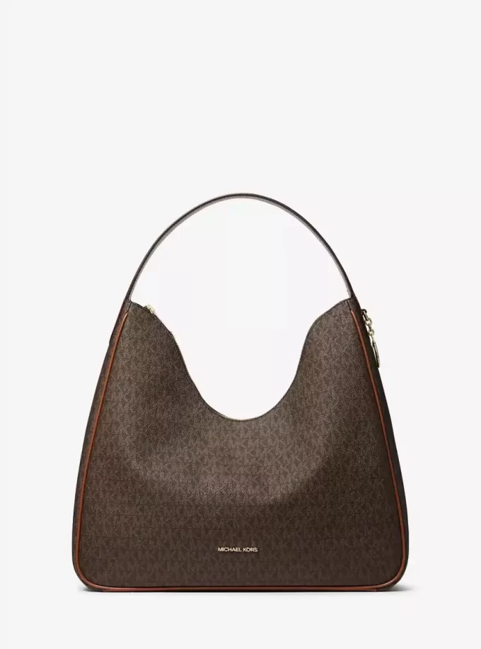 Bolso de hombro mediano con logotipo de la firma Nayla Bolso de hombro mediano con logotipo de la firma Nayla