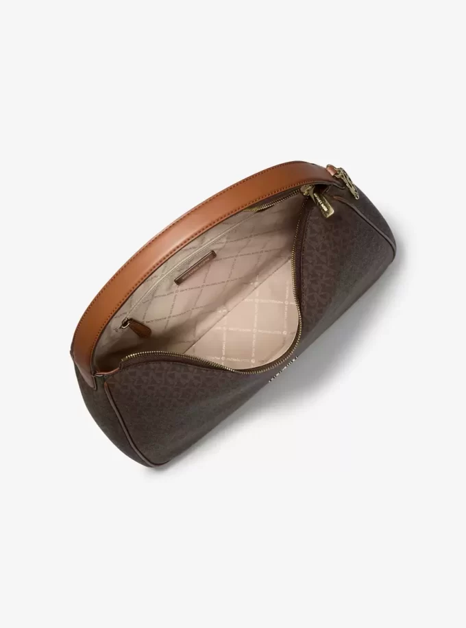 Bolso de hombro mediano con logotipo de la firma Nayla Bolso de hombro mediano con logotipo de la firma Nayla