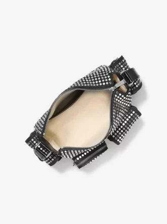 Bolso de hombro mediano Dakota de ante con tachuelas