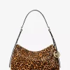 Bolso de hombro mediano de pelo de becerro con estampado de leopardo de Nolita Bolso de hombro mediano de pelo de becerro con estampado de leopardo de Nolita