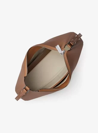 Bolso de hombro mediano de piel granulada Nolita