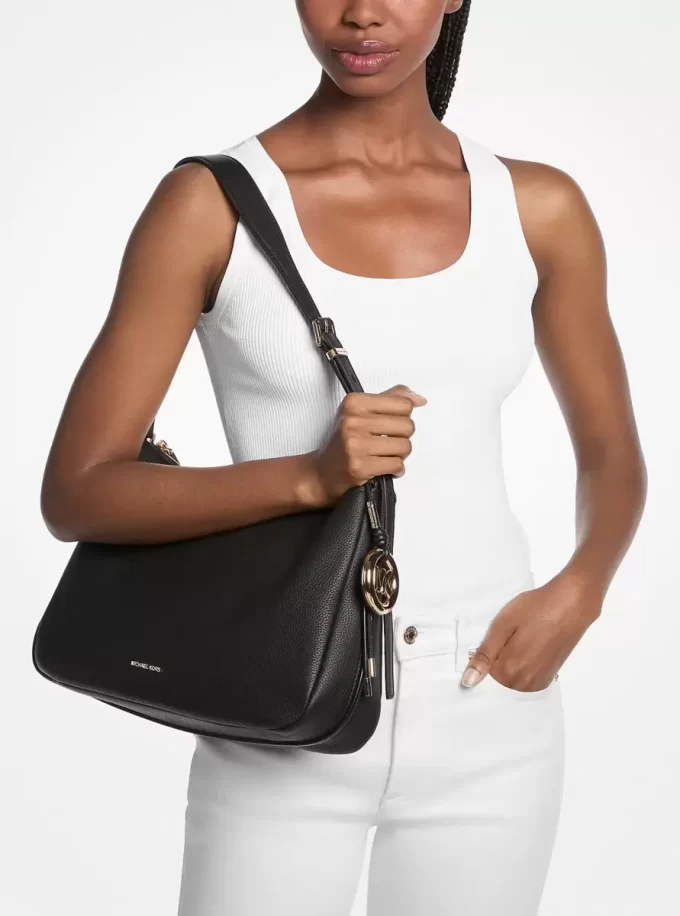 Bolso de hombro mediano de piel granulada Nolita Bolso de hombro mediano de piel granulada Nolita